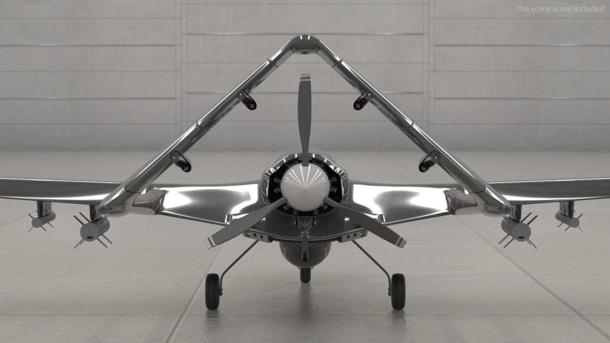 Unmanned Combat Aerial Vehicle Rigged 3D