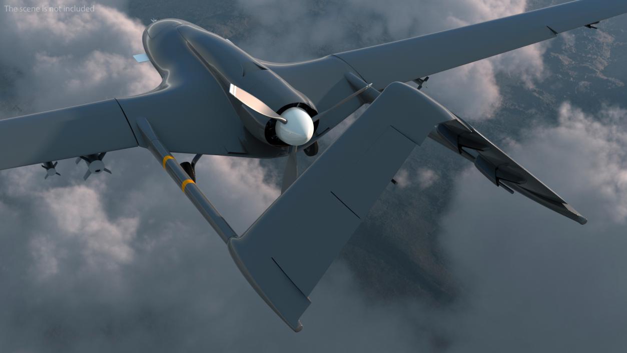 Unmanned Combat Aerial Vehicle Rigged 3D