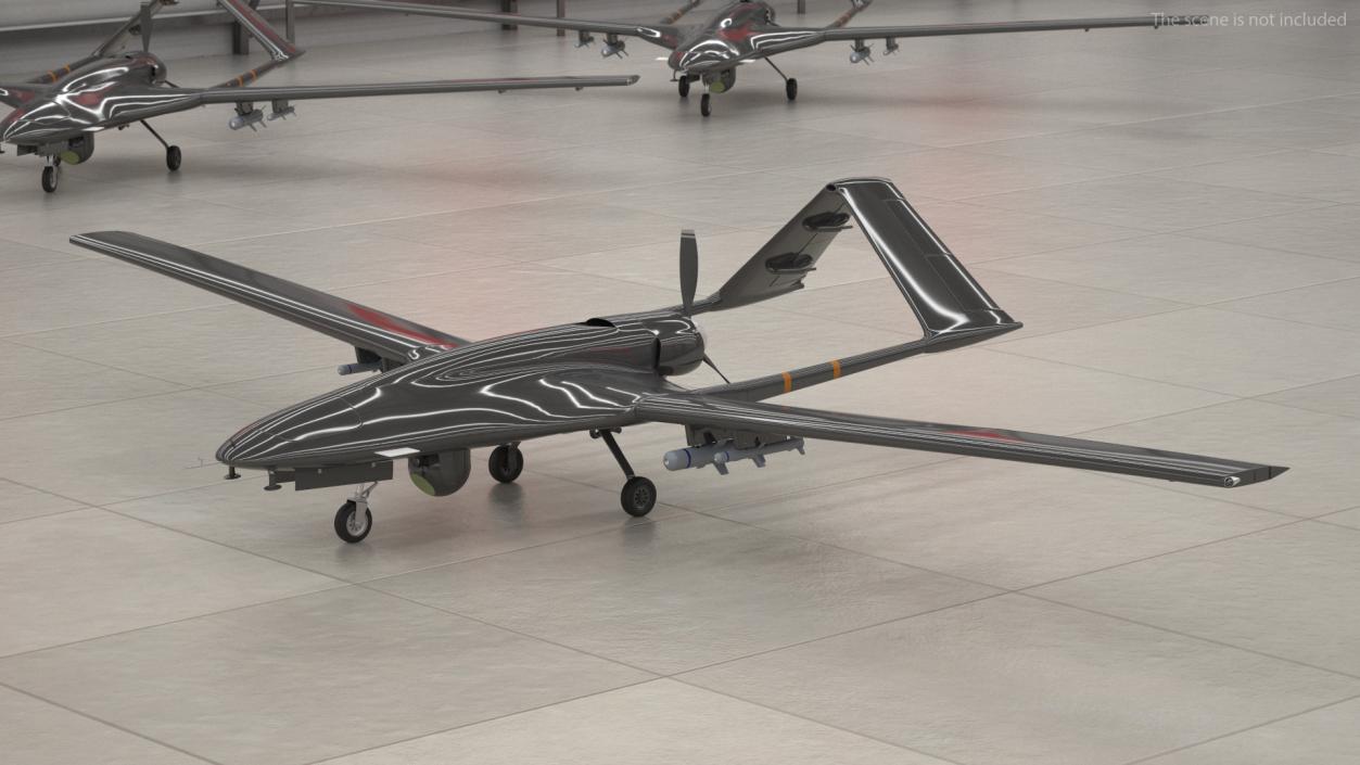 Unmanned Combat Aerial Vehicle Rigged 3D