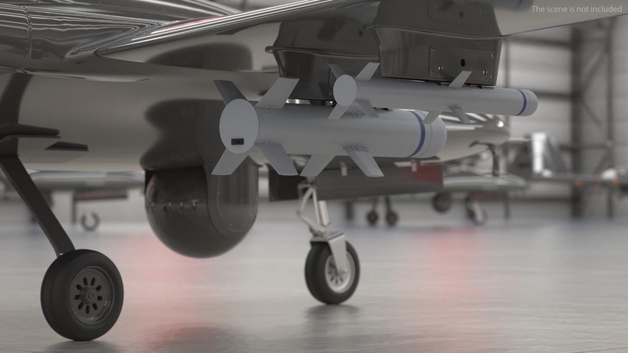 Unmanned Combat Aerial Vehicle Rigged 3D