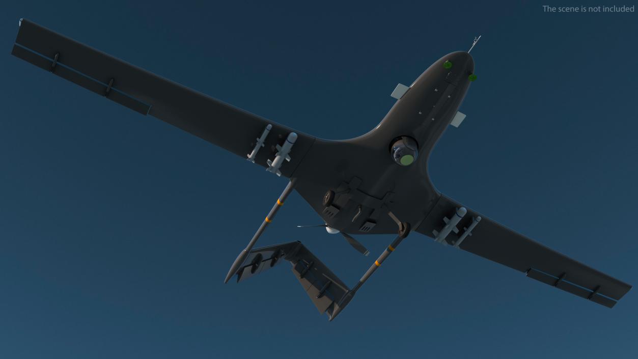 Unmanned Combat Aerial Vehicle Rigged 3D