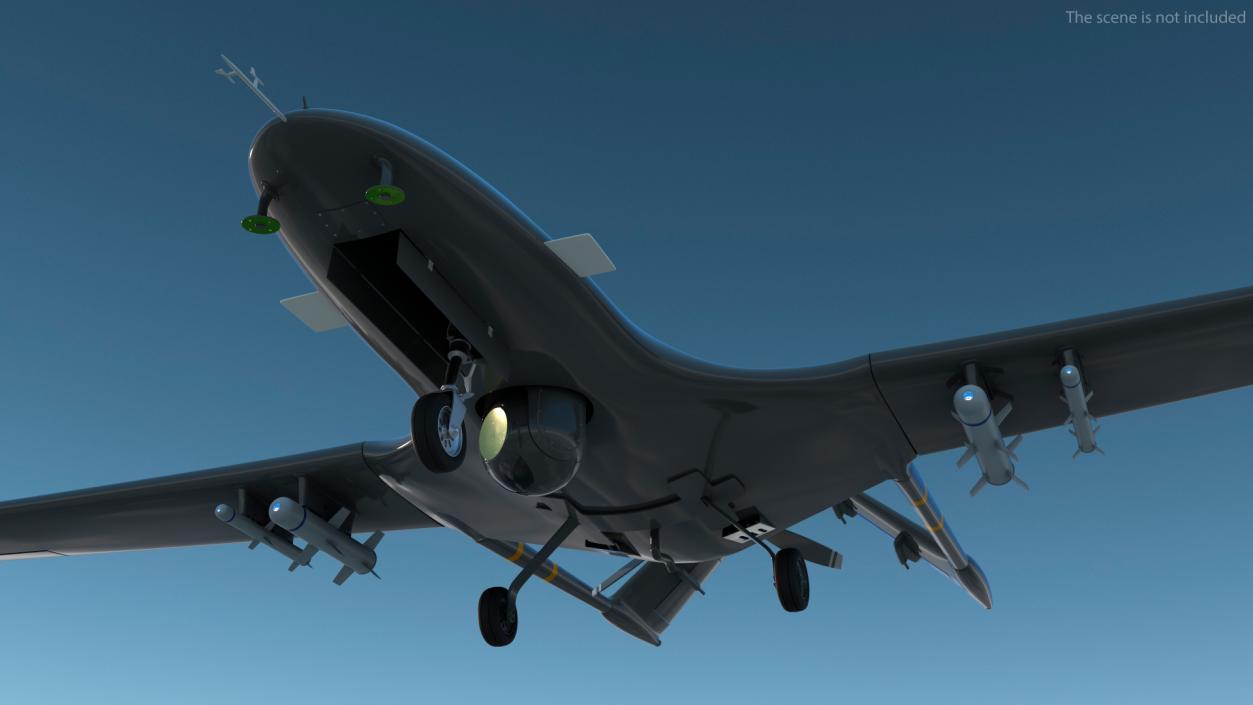 Unmanned Combat Aerial Vehicle Rigged 3D