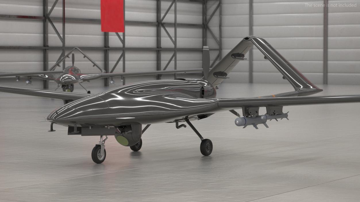 Unmanned Combat Aerial Vehicle Rigged 3D