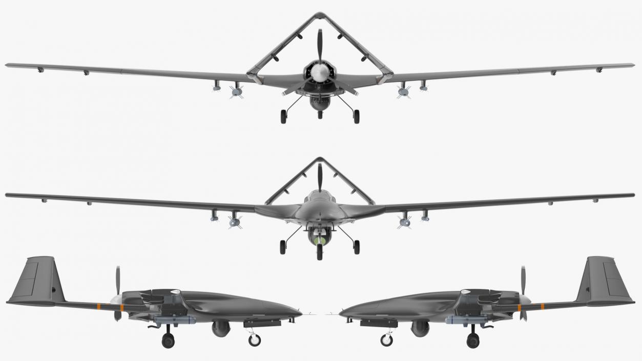 Unmanned Combat Aerial Vehicle Rigged 3D