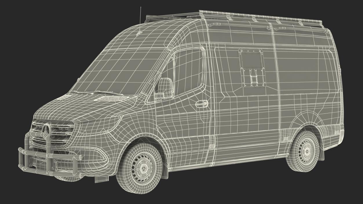 3D model Mercedes-Benz Sprinter Compact Van Simple Interior