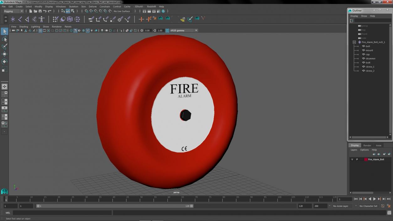 3D model Fire Alarm Bell