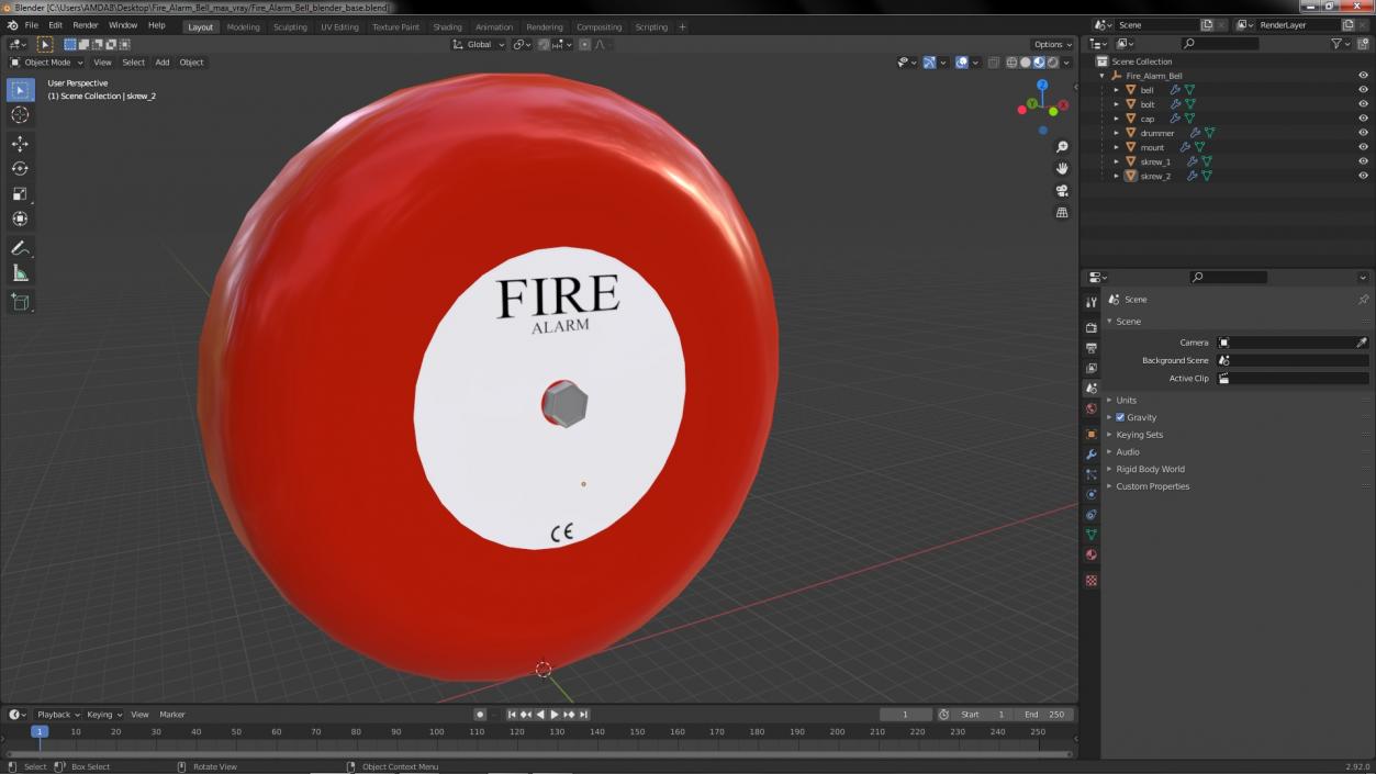 3D model Fire Alarm Bell