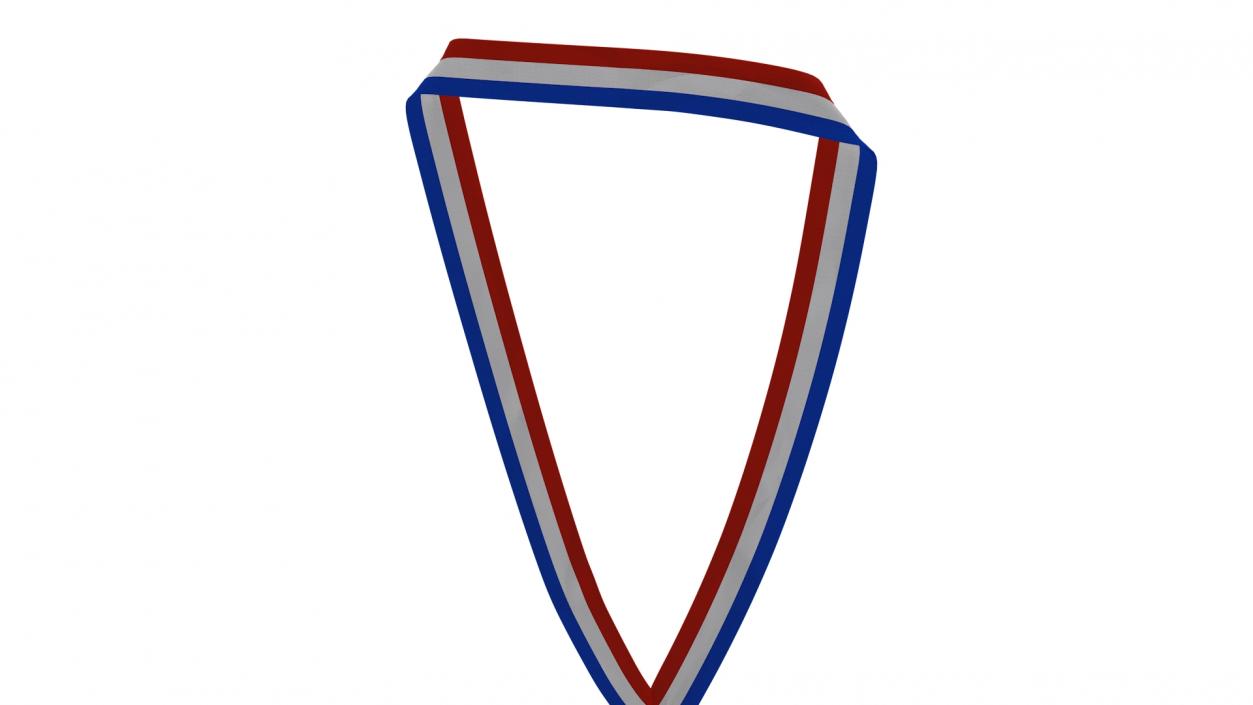 3D model Bronze Award Medal with Ribbon