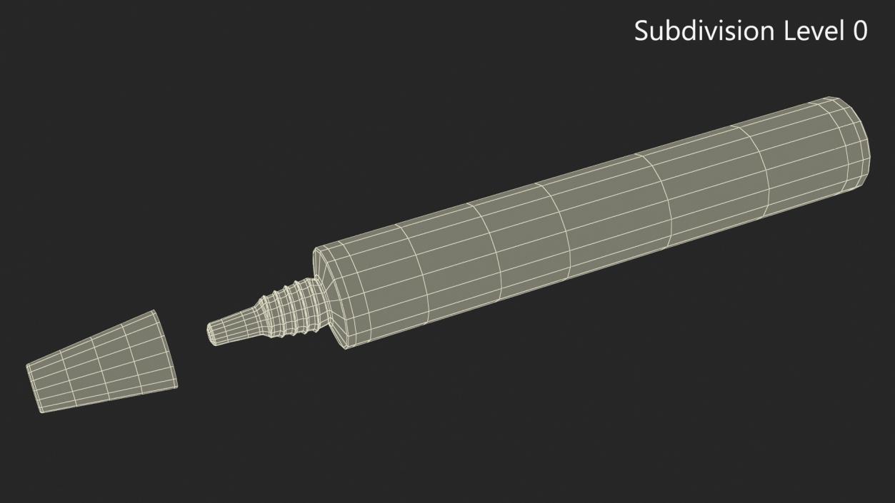 3D model Medical Aluminum Ointment Tube Polymicin