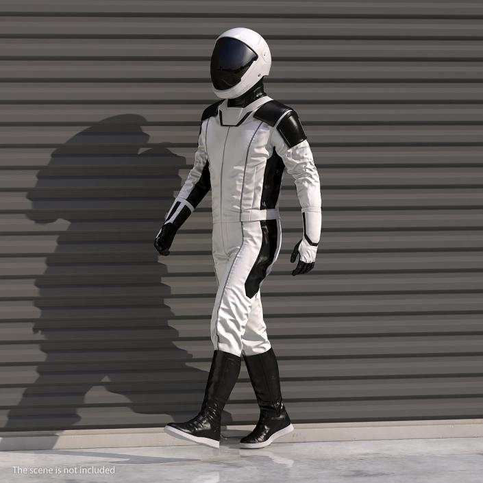 Futuristic Astronaut Space Suit Walking Pose 3D model