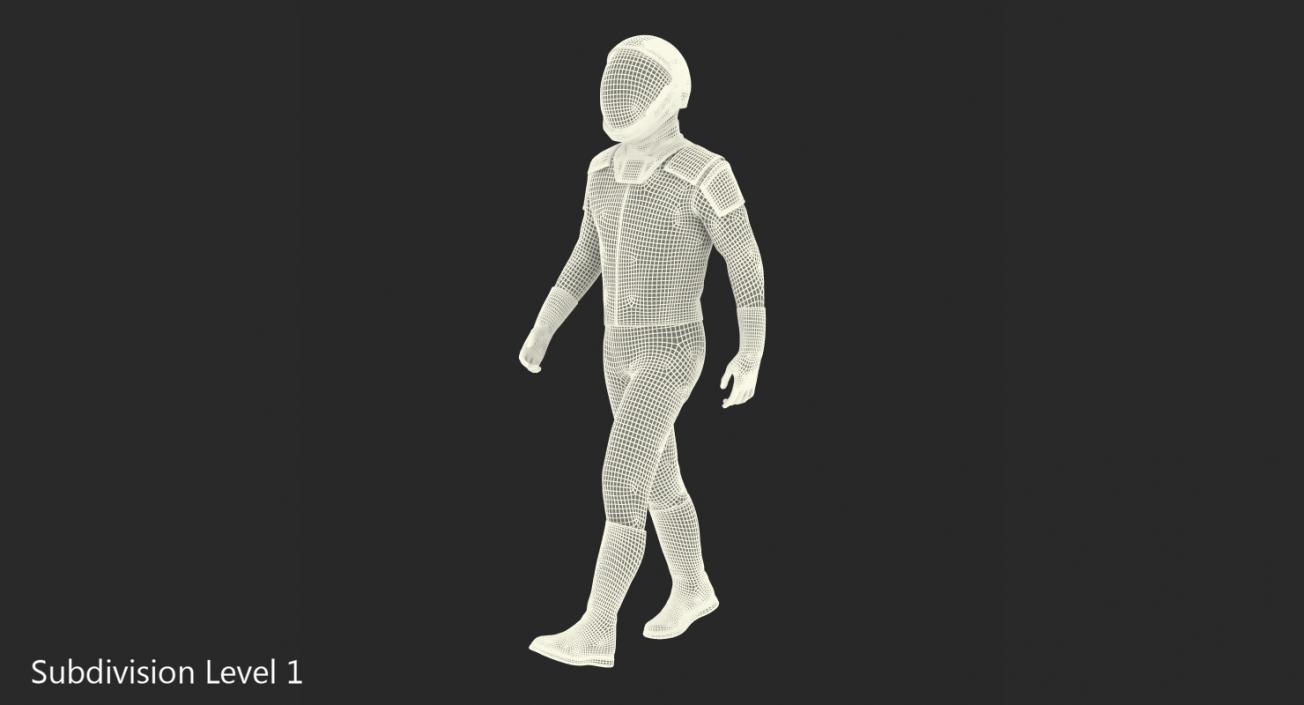 Futuristic Astronaut Space Suit Walking Pose 3D model