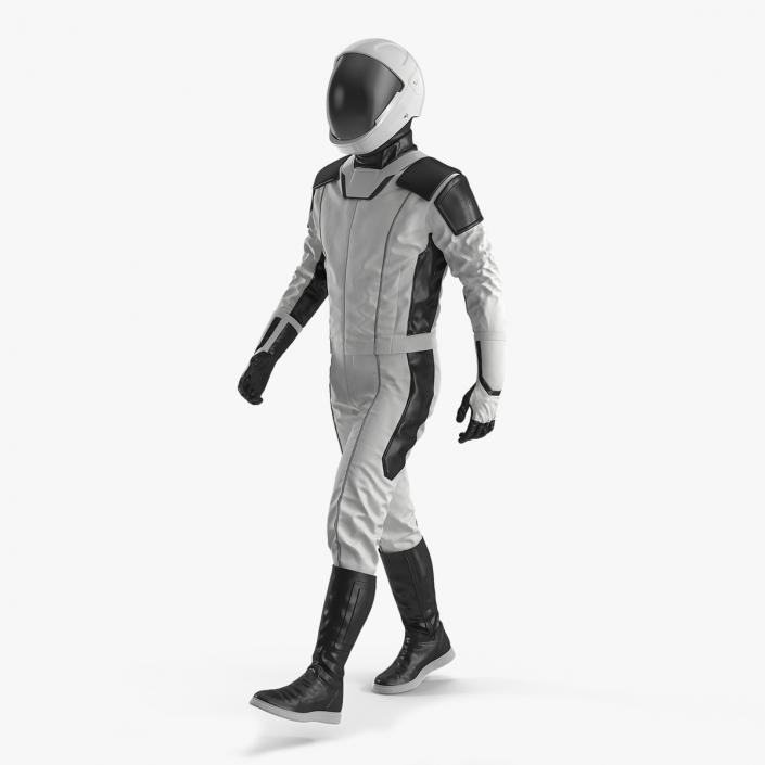 Futuristic Astronaut Space Suit Walking Pose 3D model