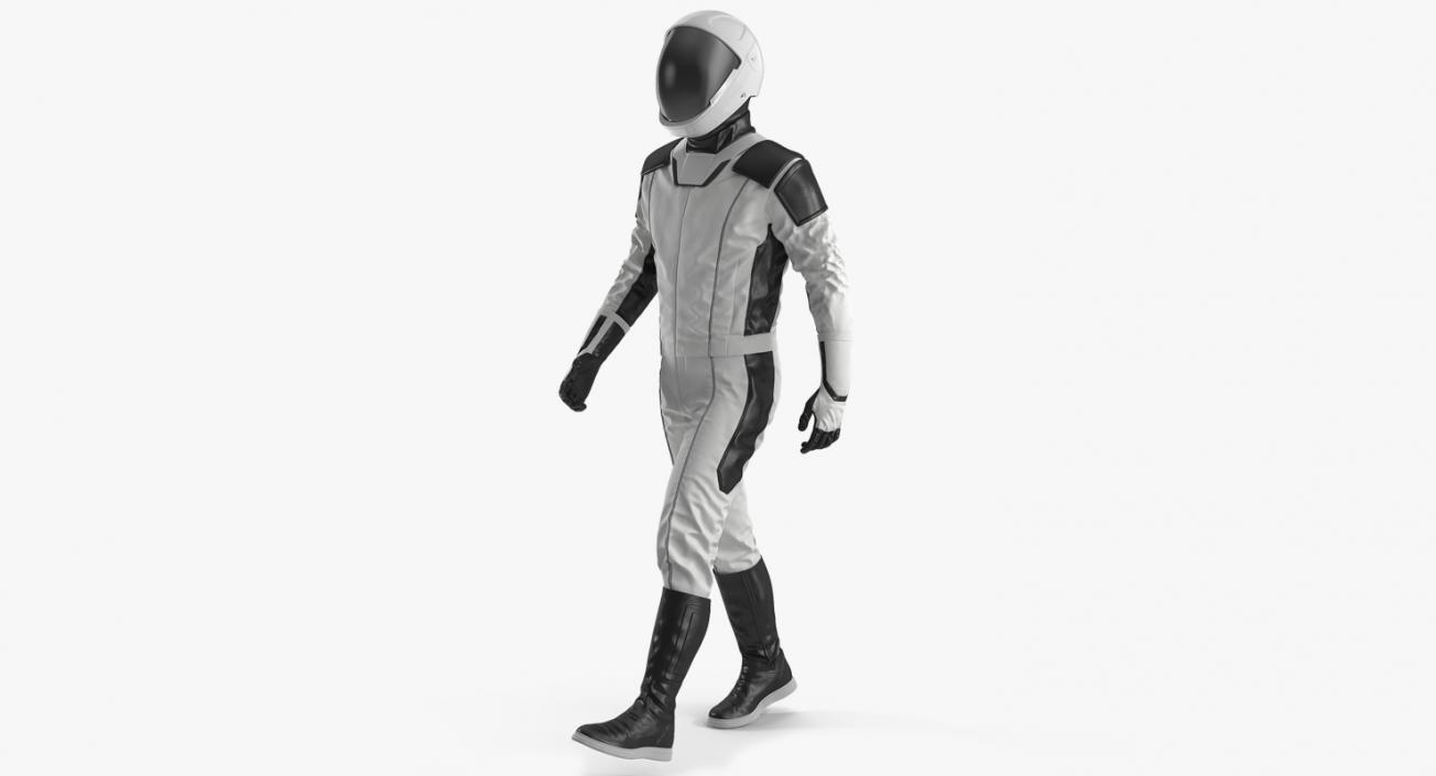 Futuristic Astronaut Space Suit Walking Pose 3D model