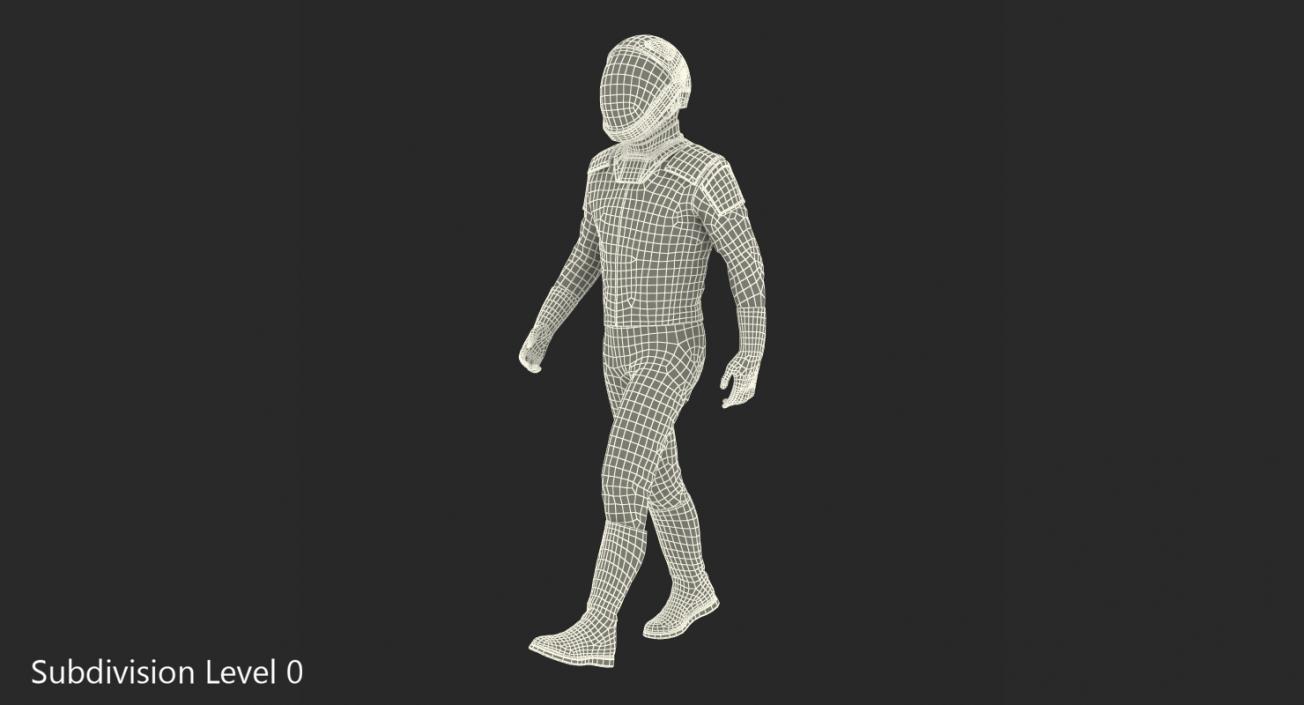 Futuristic Astronaut Space Suit Walking Pose 3D model