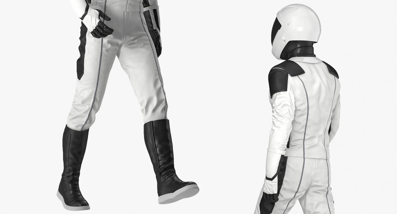 Futuristic Astronaut Space Suit Walking Pose 3D model