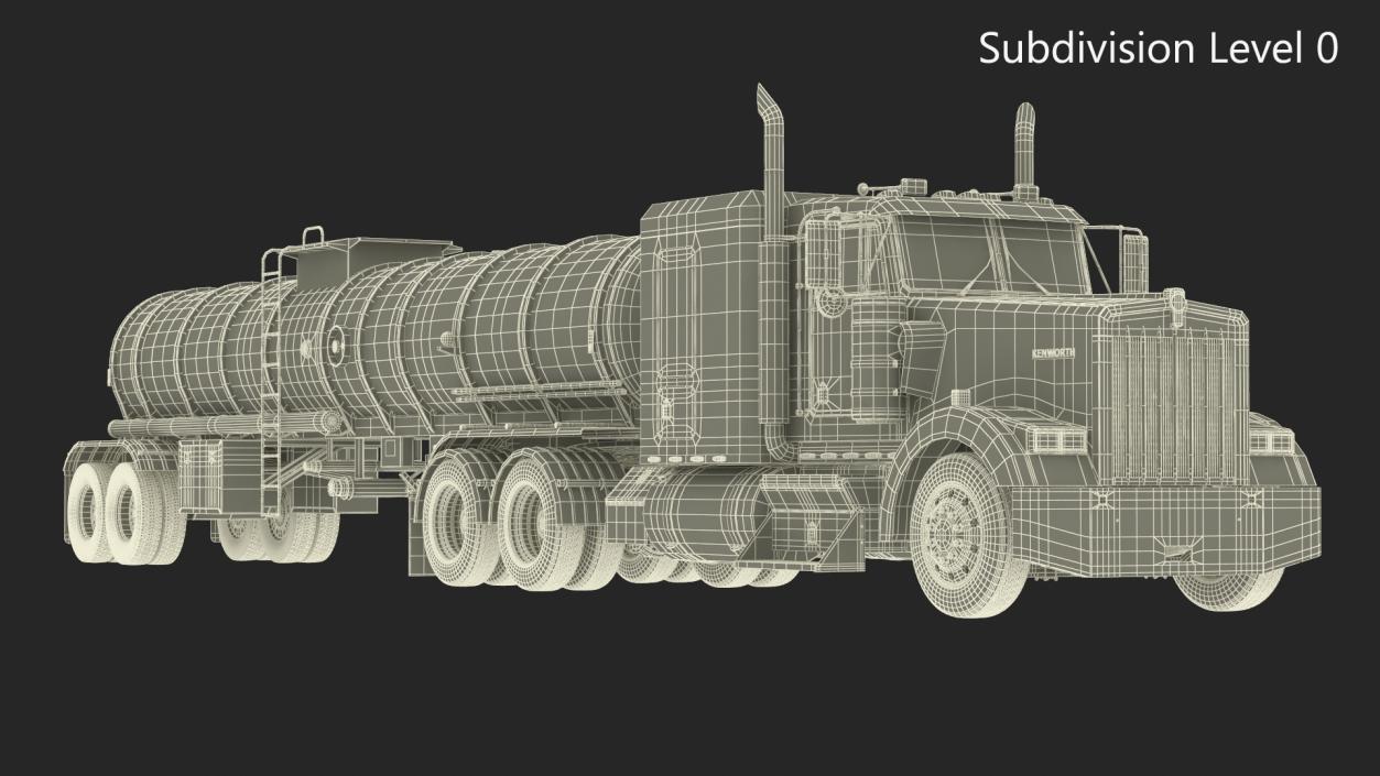 3D Kenworth W900 Tanker Truck