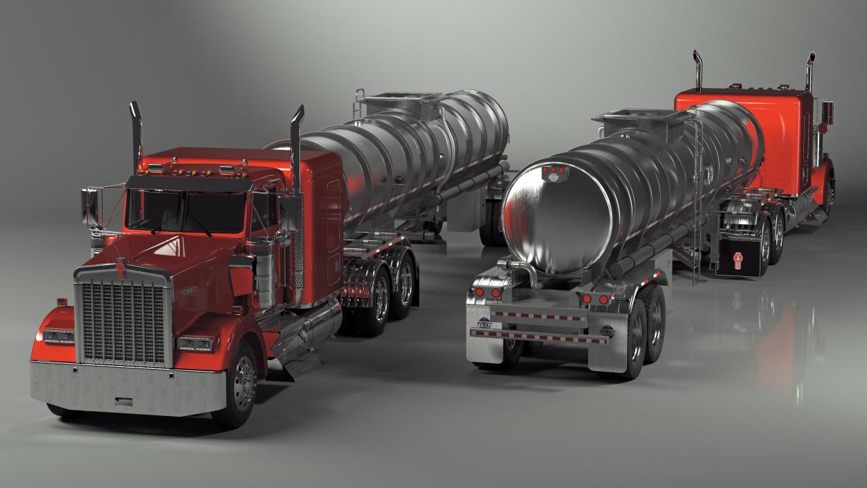 3D Kenworth W900 Tanker Truck