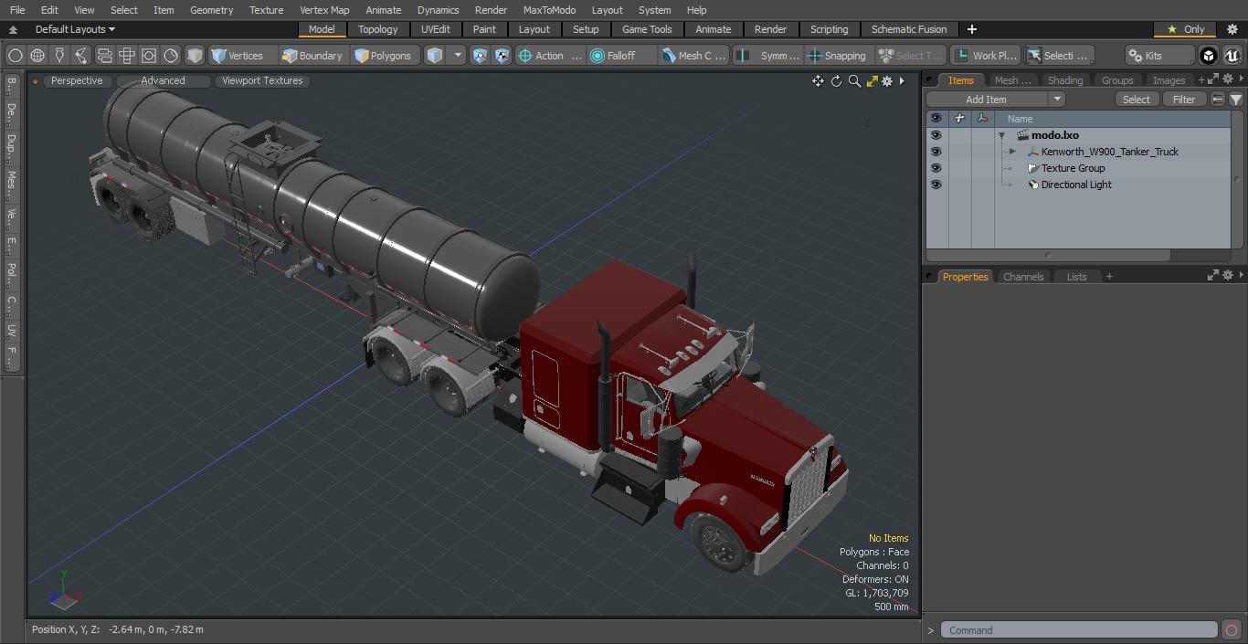 3D Kenworth W900 Tanker Truck