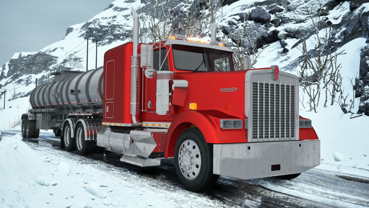 3D Kenworth W900 Tanker Truck