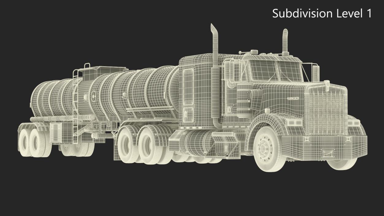 3D Kenworth W900 Tanker Truck