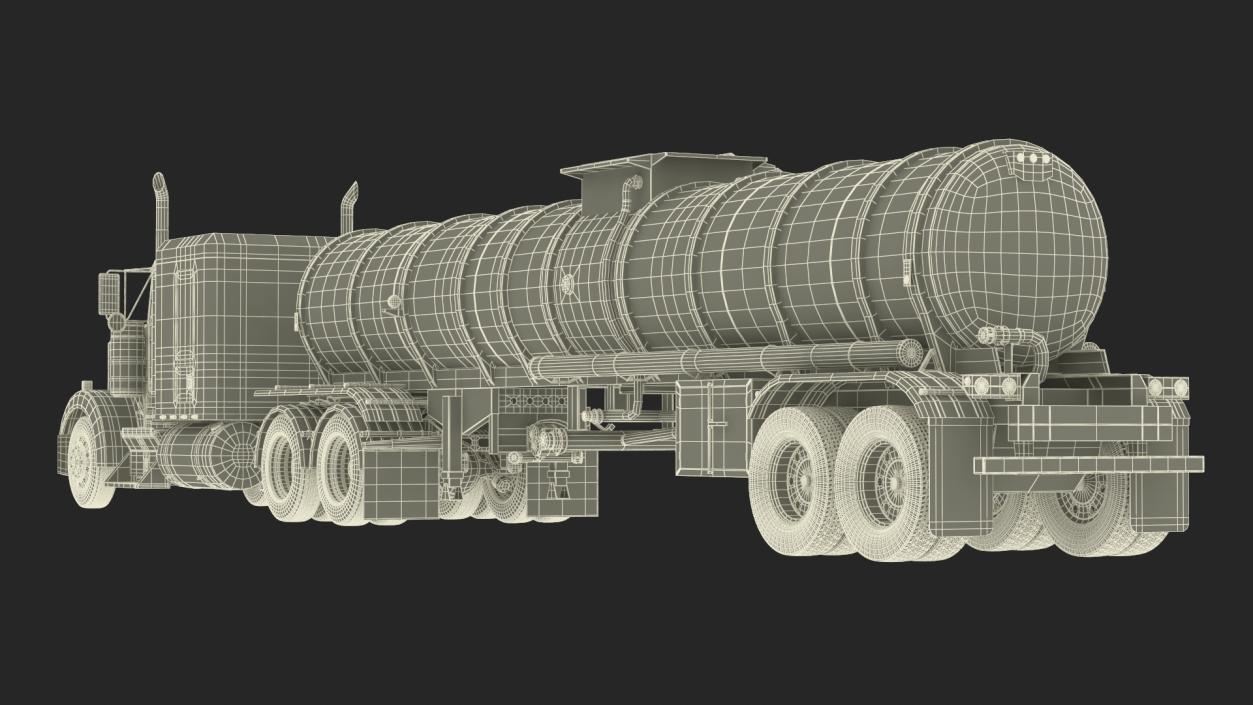 3D Kenworth W900 Tanker Truck