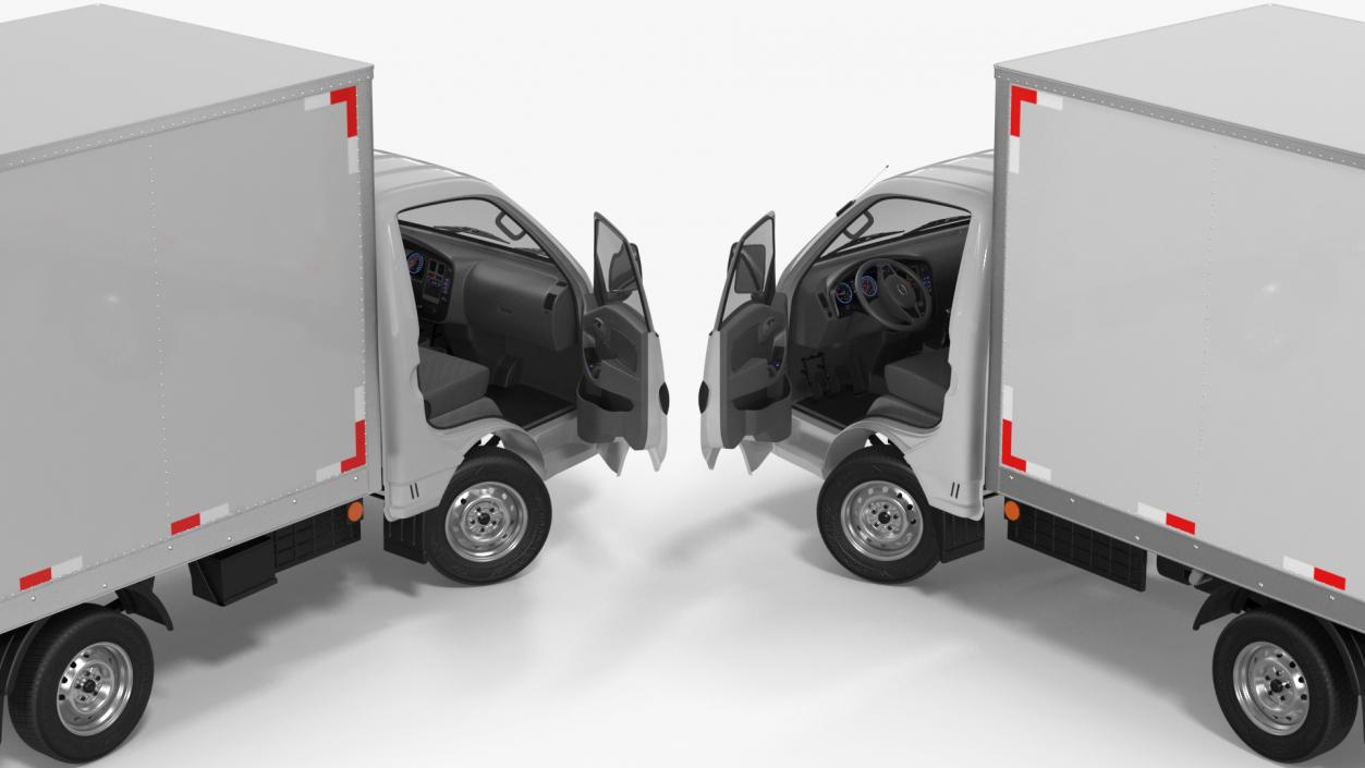 3D Mini Truck Hyundai HR 2023 Refrigerator Rigged