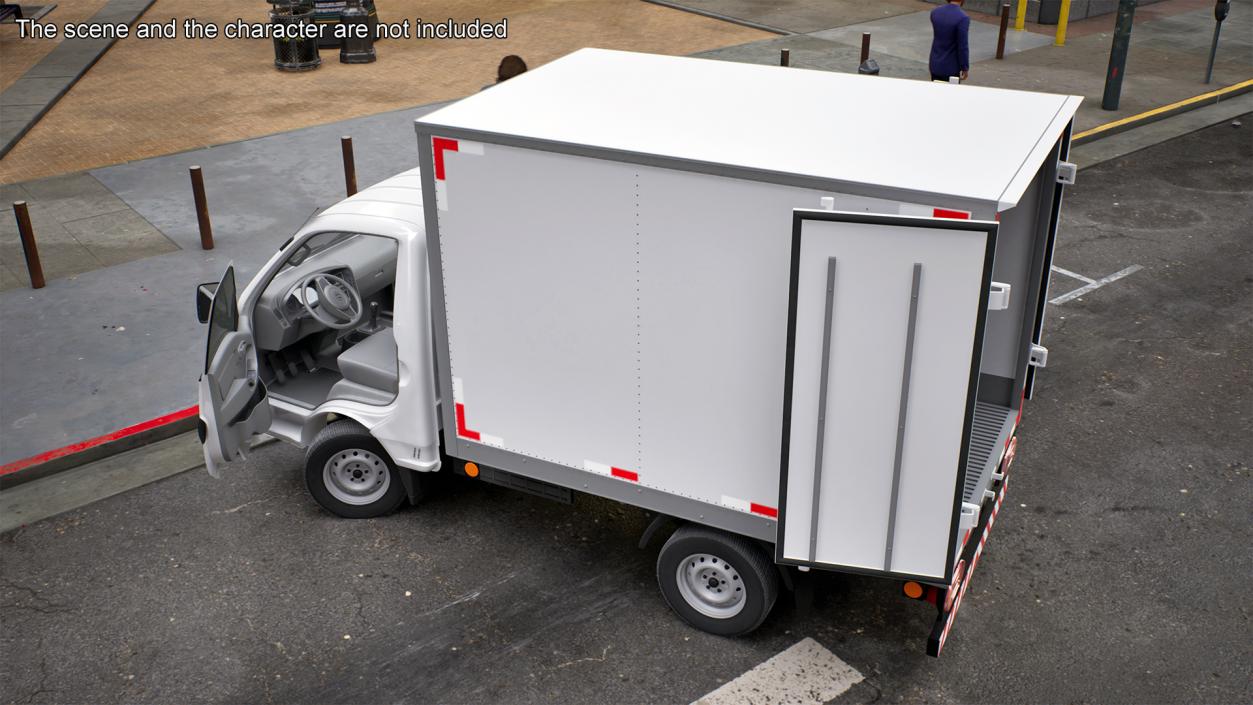 3D Mini Truck Hyundai HR 2023 Refrigerator Rigged