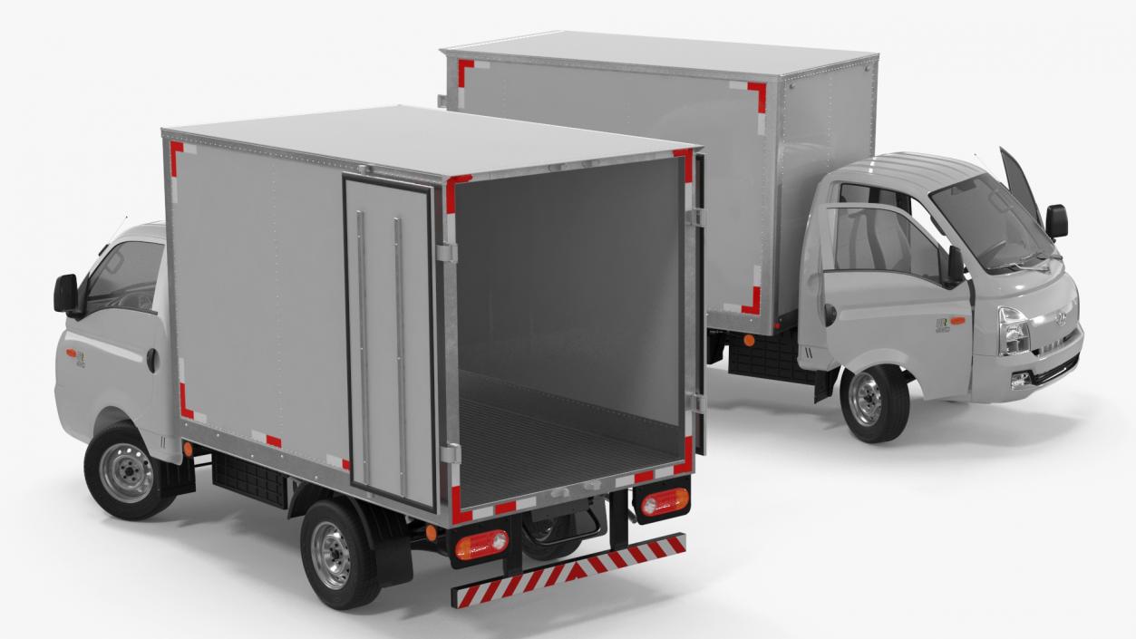 3D Mini Truck Hyundai HR 2023 Refrigerator Rigged