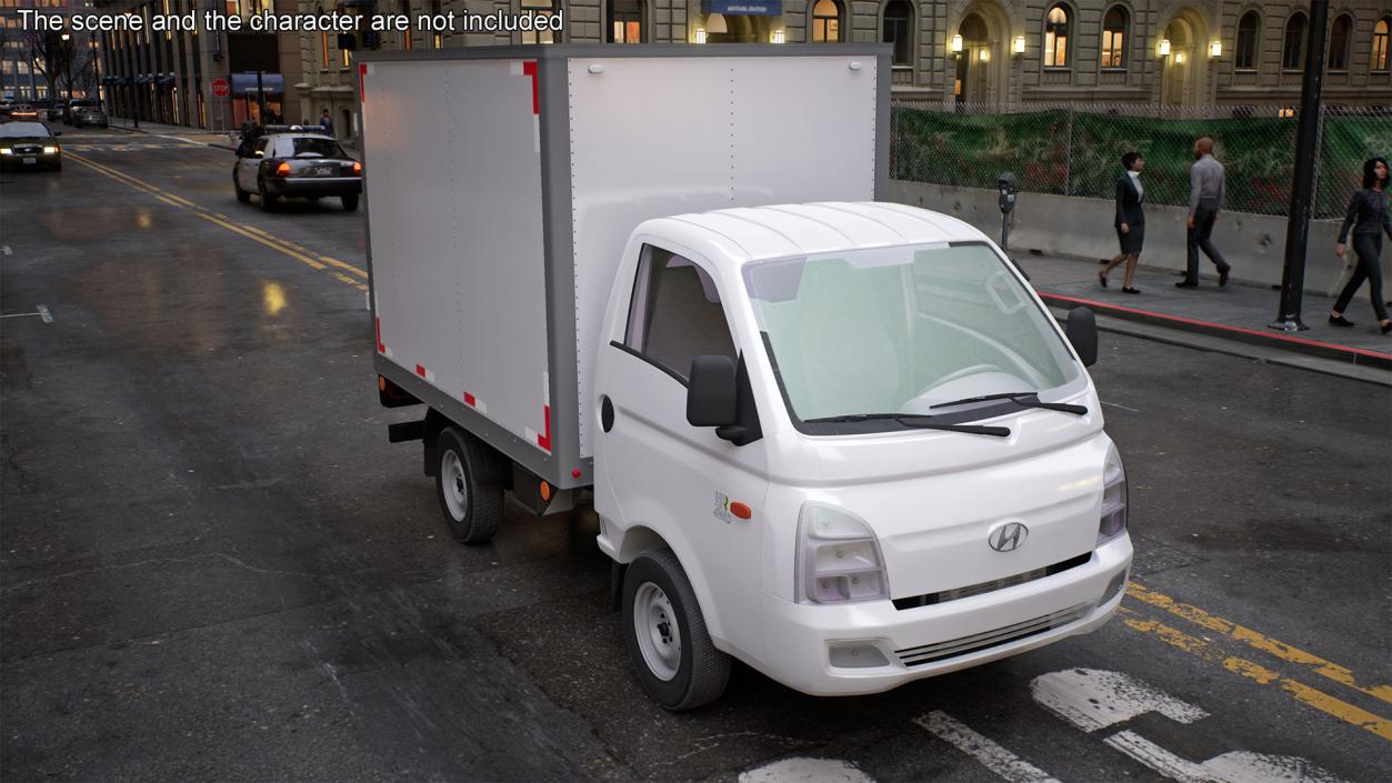 3D Mini Truck Hyundai HR 2023 Refrigerator Rigged