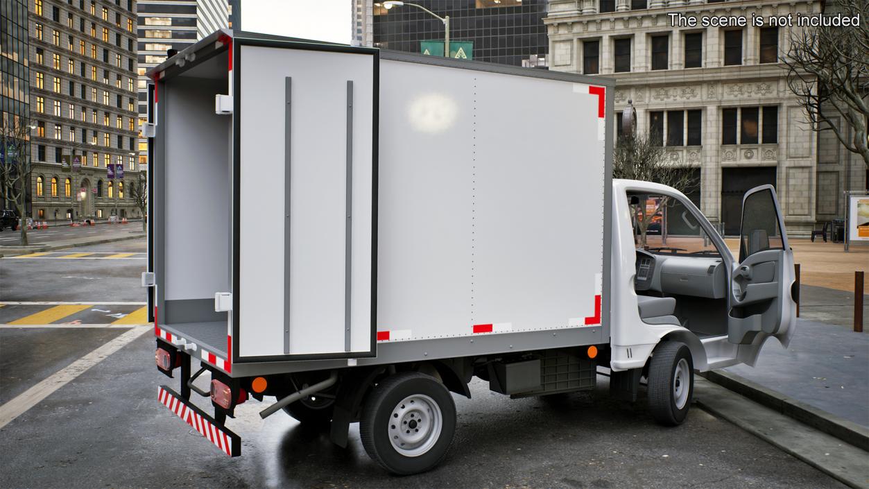 3D Mini Truck Hyundai HR 2023 Refrigerator Rigged