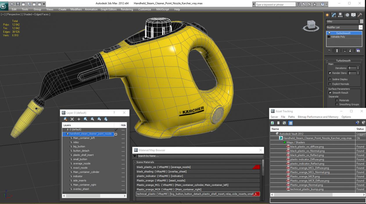 3D Handheld Steam Cleaner Point Nozzle Karcher model