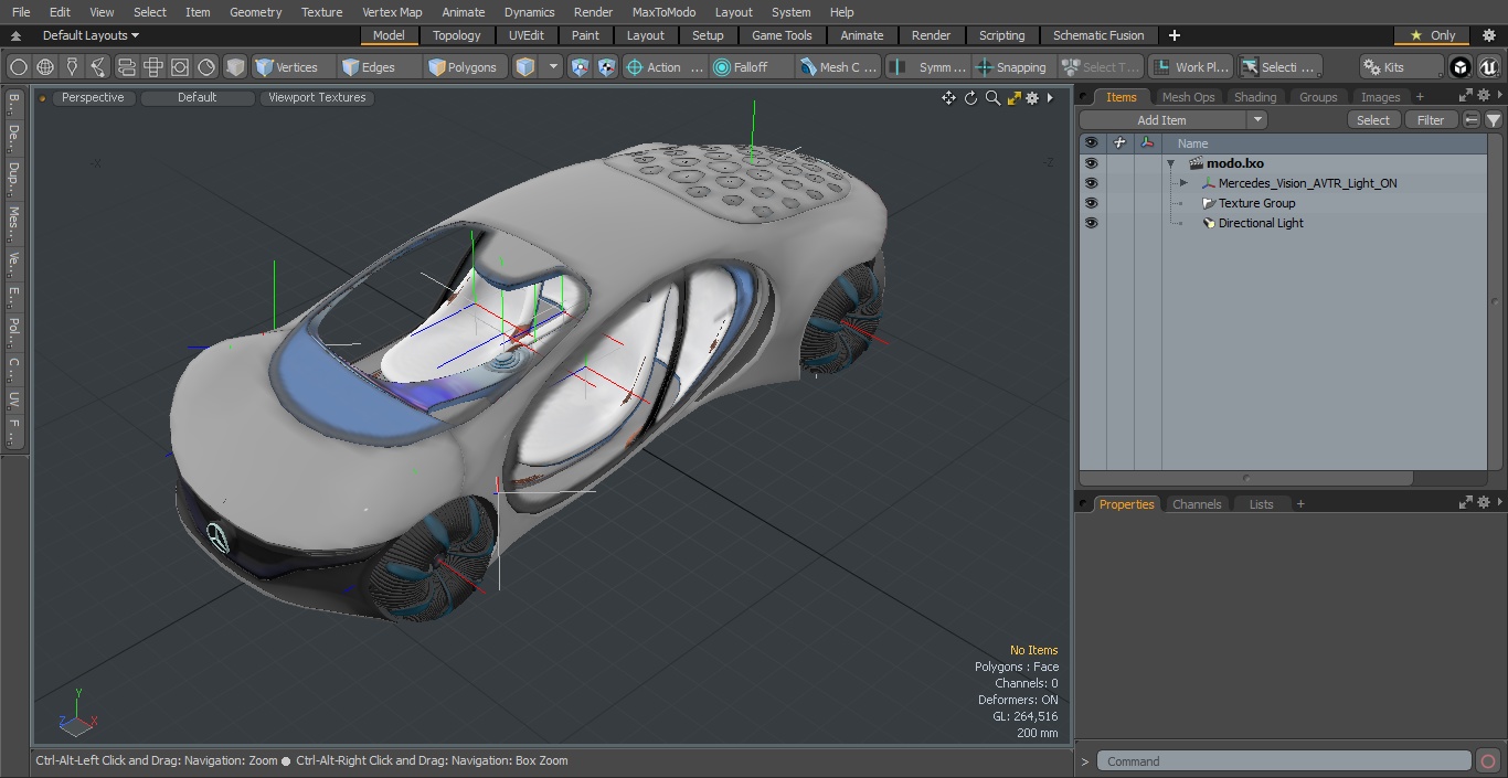 Mercedes Vision AVTR Light ON 3D model