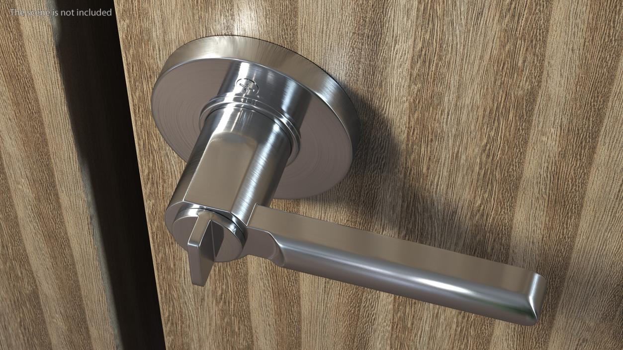 3D Passage Door Lock with Handle Silver