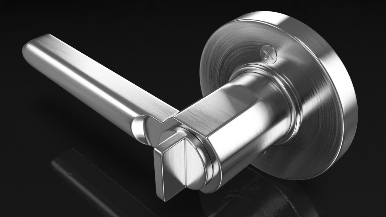 3D Passage Door Lock with Handle Silver