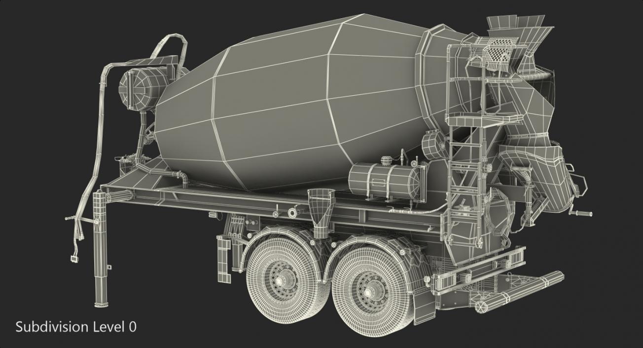 3D model Semi Trailer Mixer Liebherr HTM 904