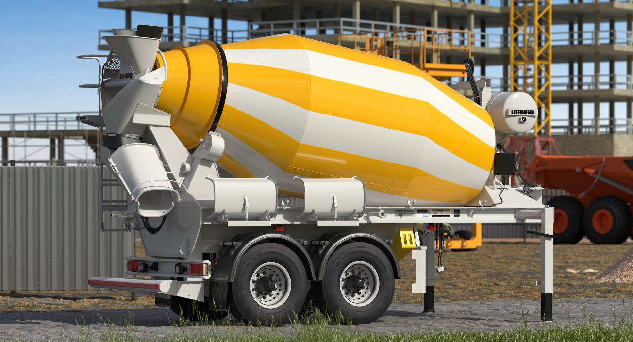 3D model Semi Trailer Mixer Liebherr HTM 904