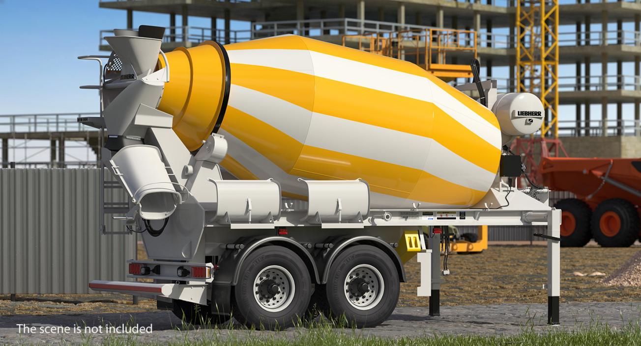 3D model Semi Trailer Mixer Liebherr HTM 904