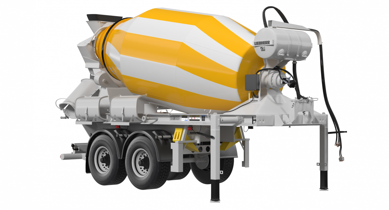 3D model Semi Trailer Mixer Liebherr HTM 904