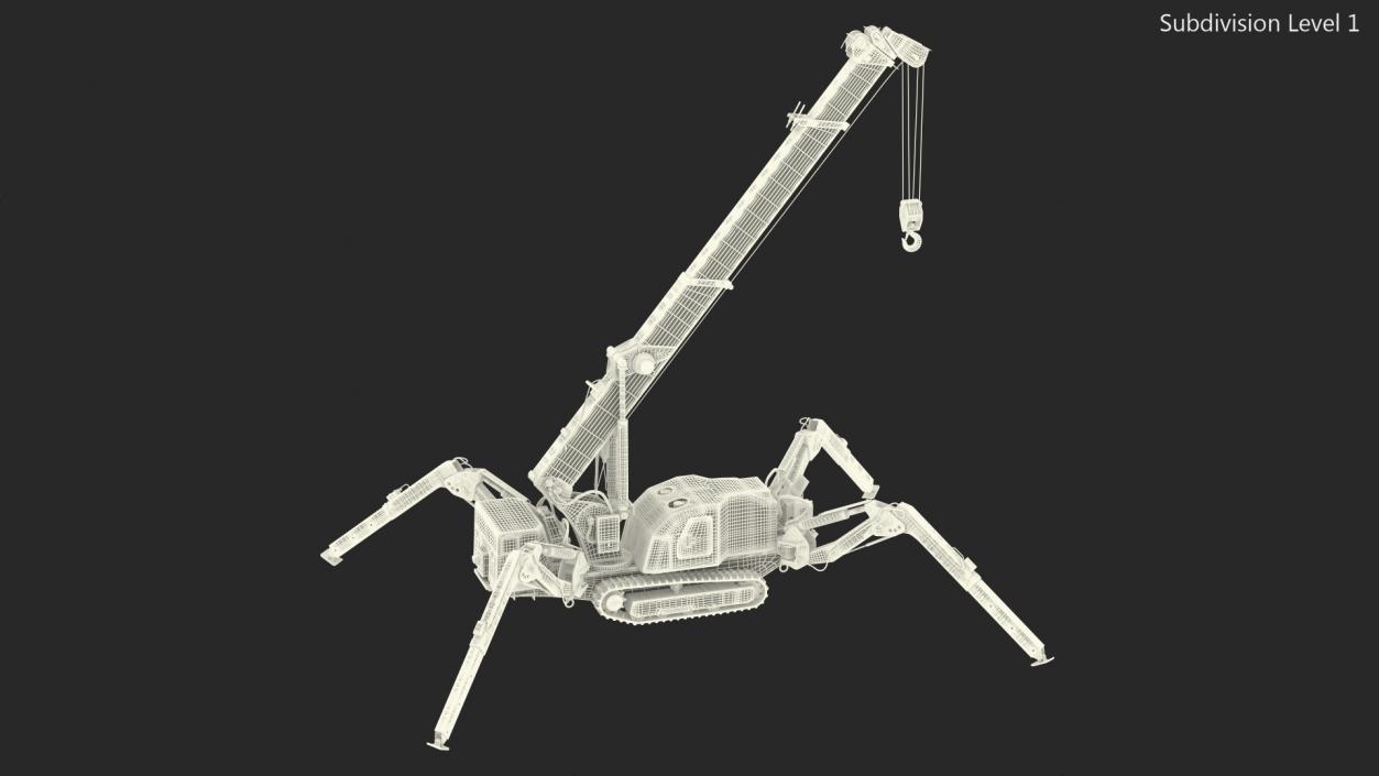 3D model Spider Mini Crane Unfolded Position