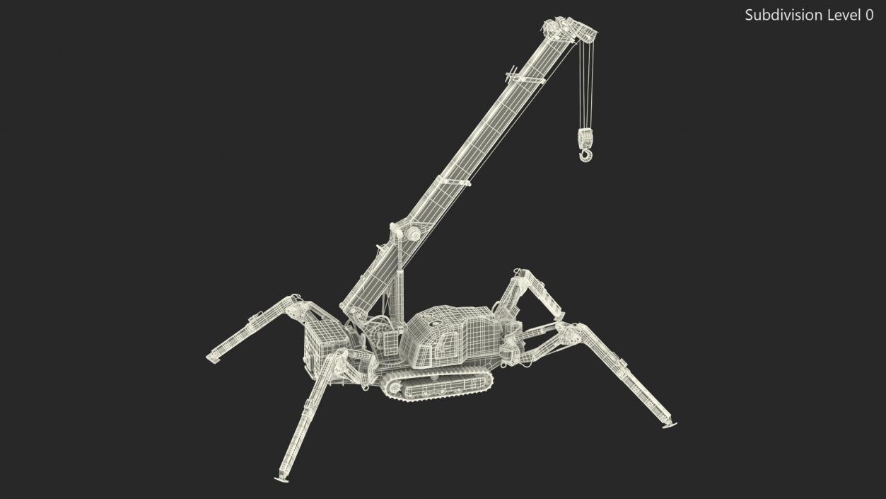 3D model Spider Mini Crane Unfolded Position