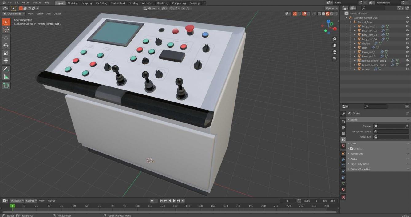 3D Operator Control Desk