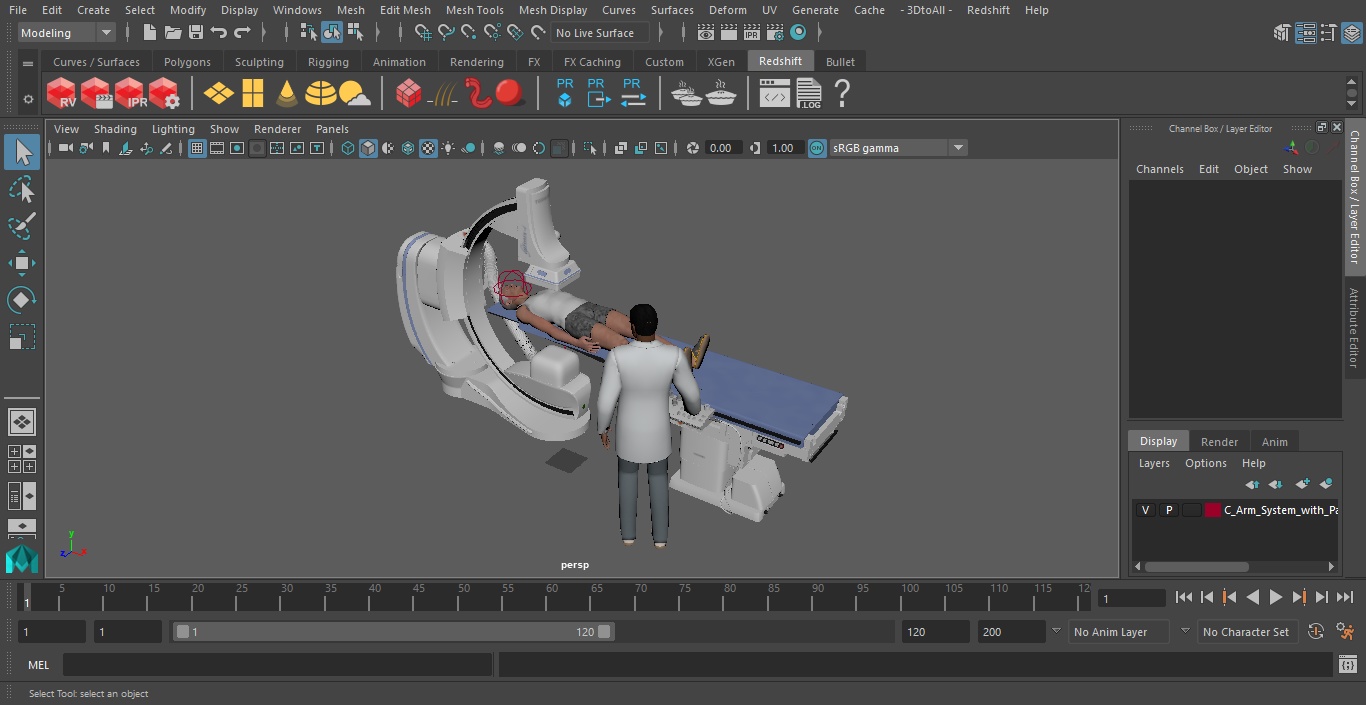 3D C Arm System with Patient and Doctor