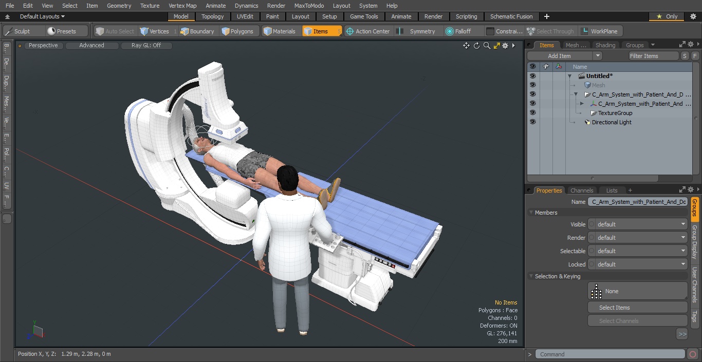 3D C Arm System with Patient and Doctor