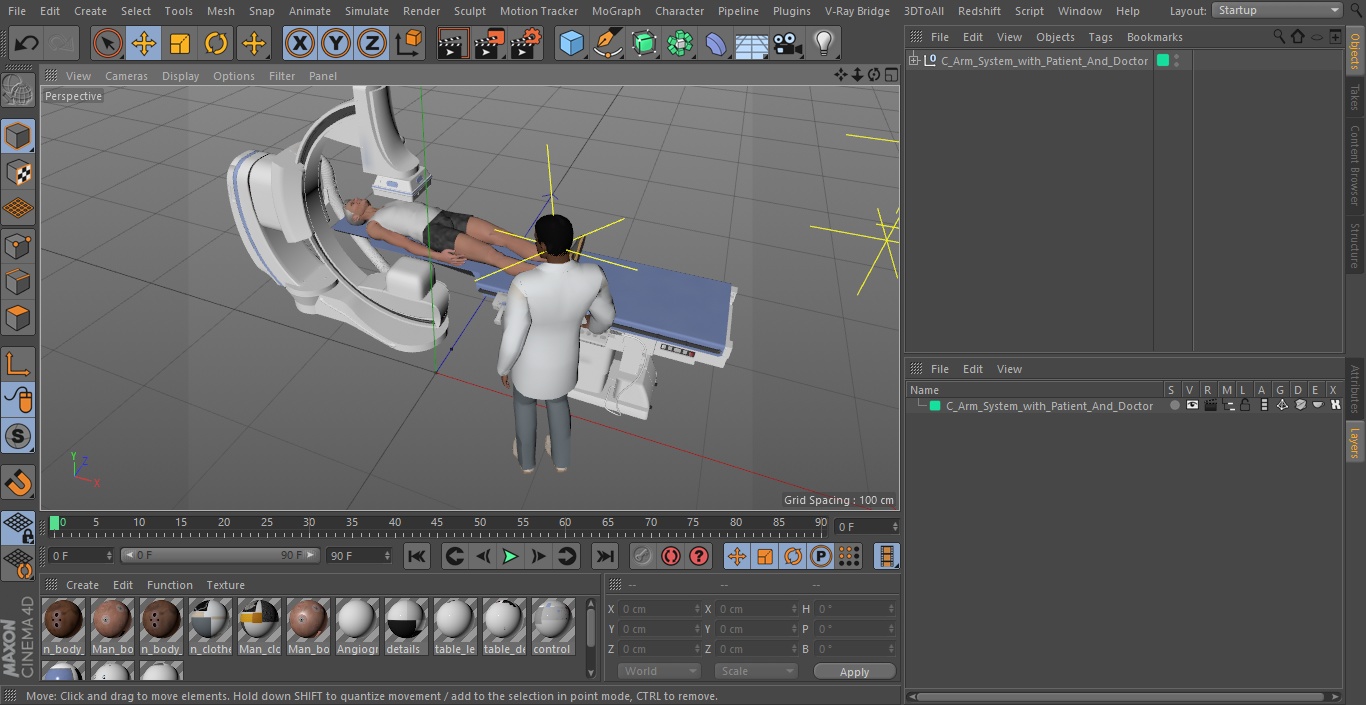 3D C Arm System with Patient and Doctor