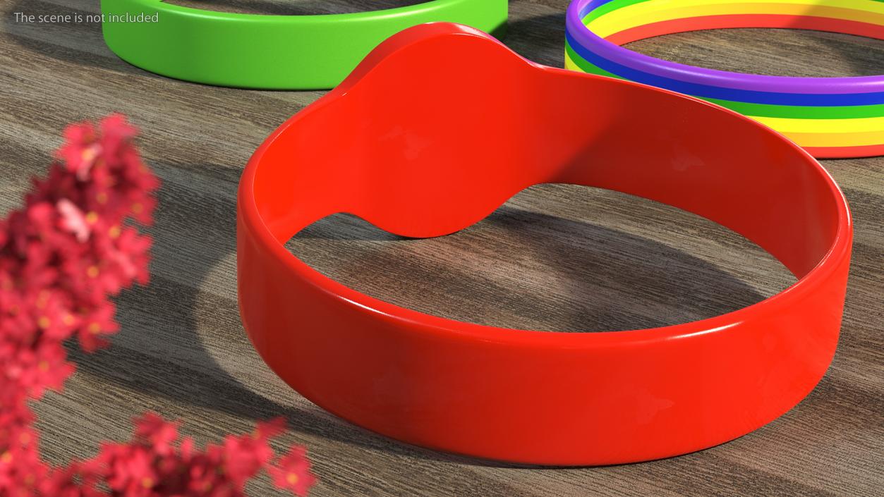 Rubber Bracelets Collection 3D