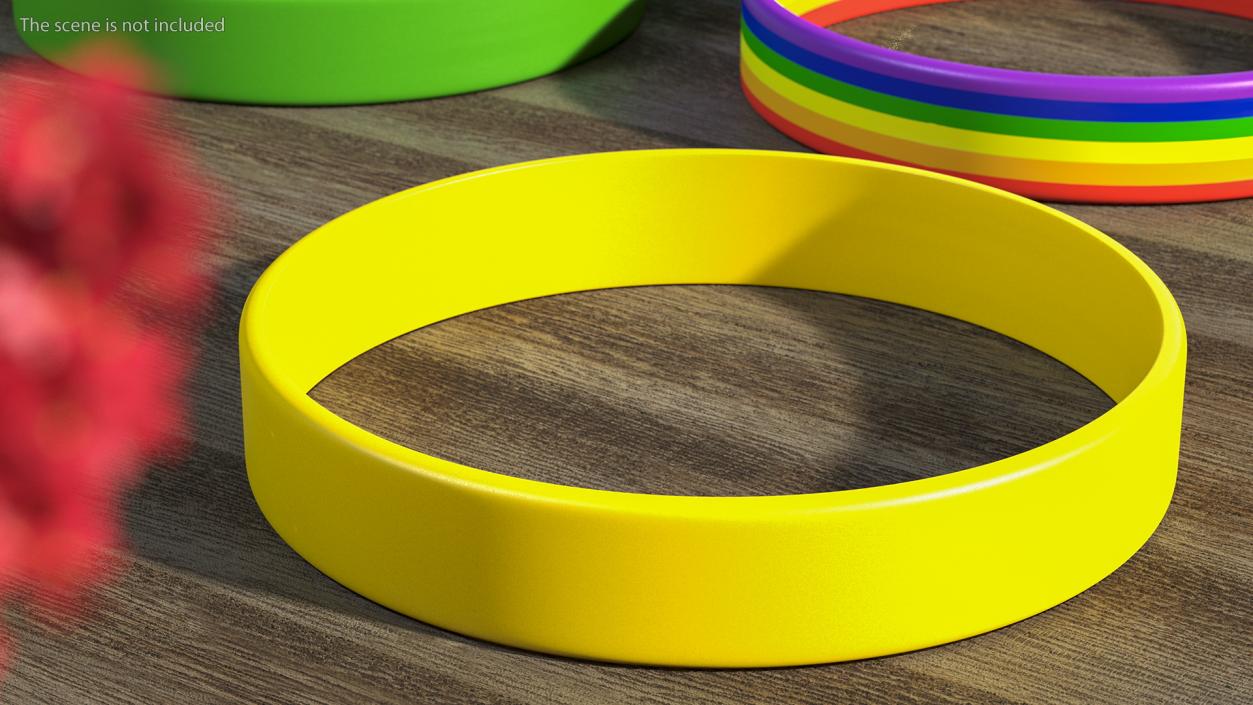 Rubber Bracelets Collection 3D