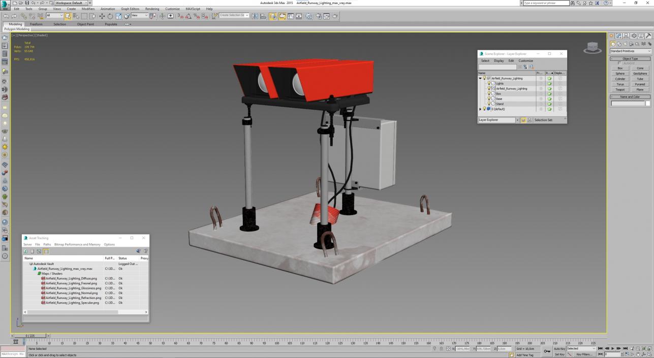 Airfield Runway Lighting 3D model