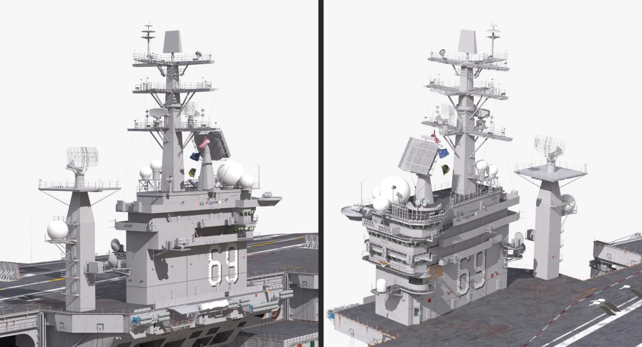 3D model USS Dwight D Eisenhower CVN 69