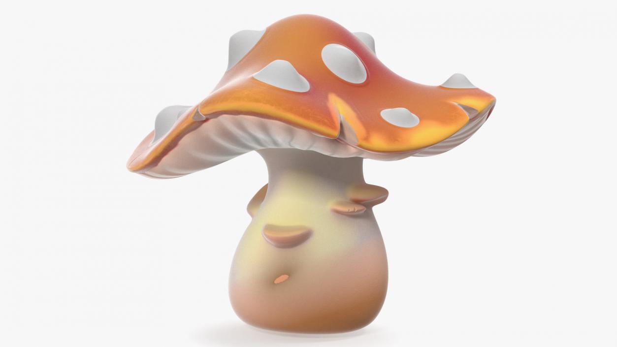 Cartoon Amanita Mushroom 3D model