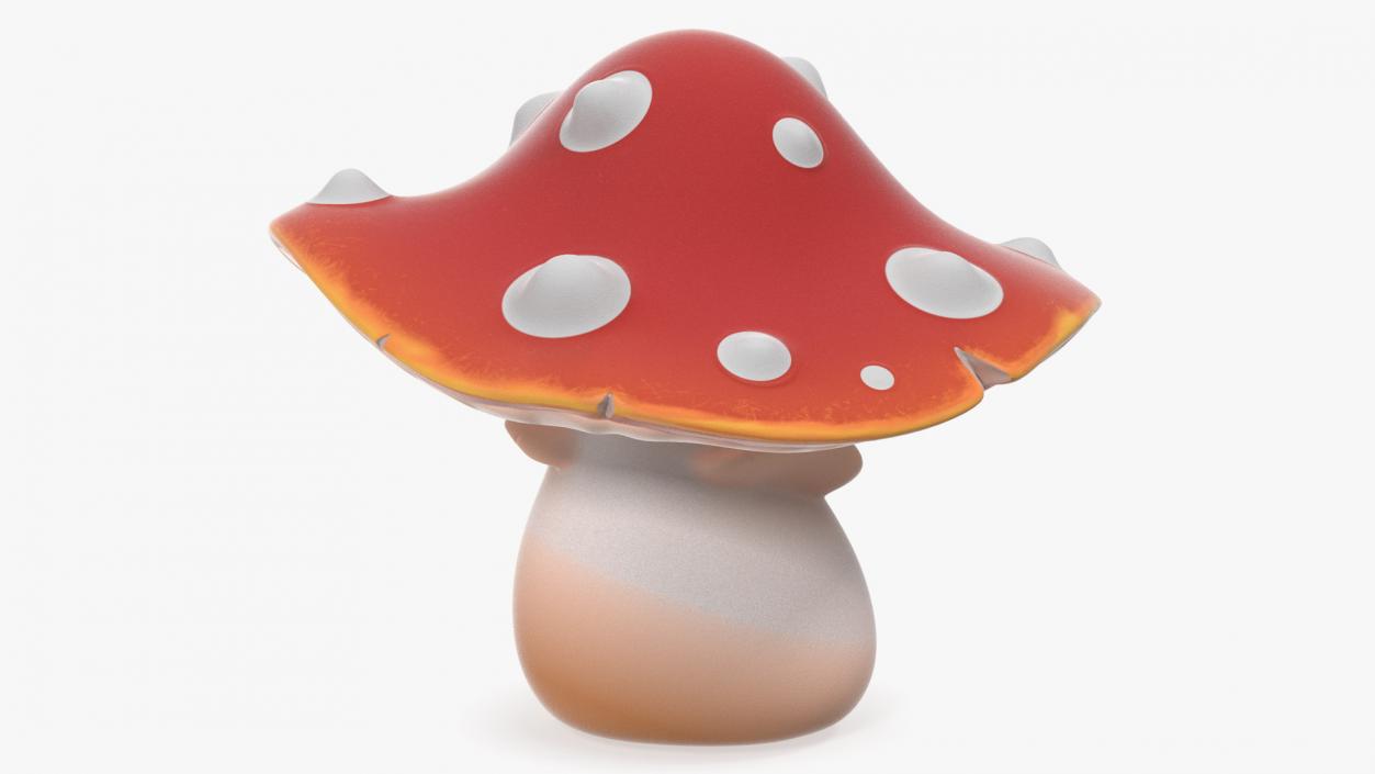 Cartoon Amanita Mushroom 3D model